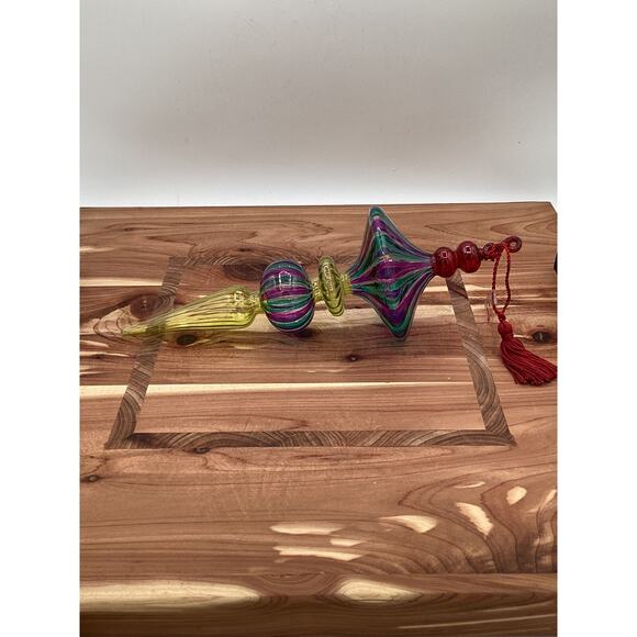 Waterford Marqui Crystal Carnival Fresco Colored Ornament New - Picture 6 of 9